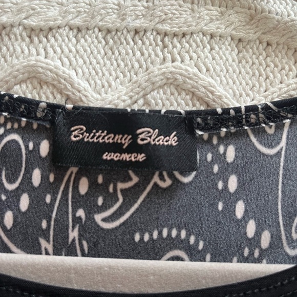 Brittany Black Draped Neck short sleeve Sequined Blouse Black Women’s 2X - Picture 15 of 16